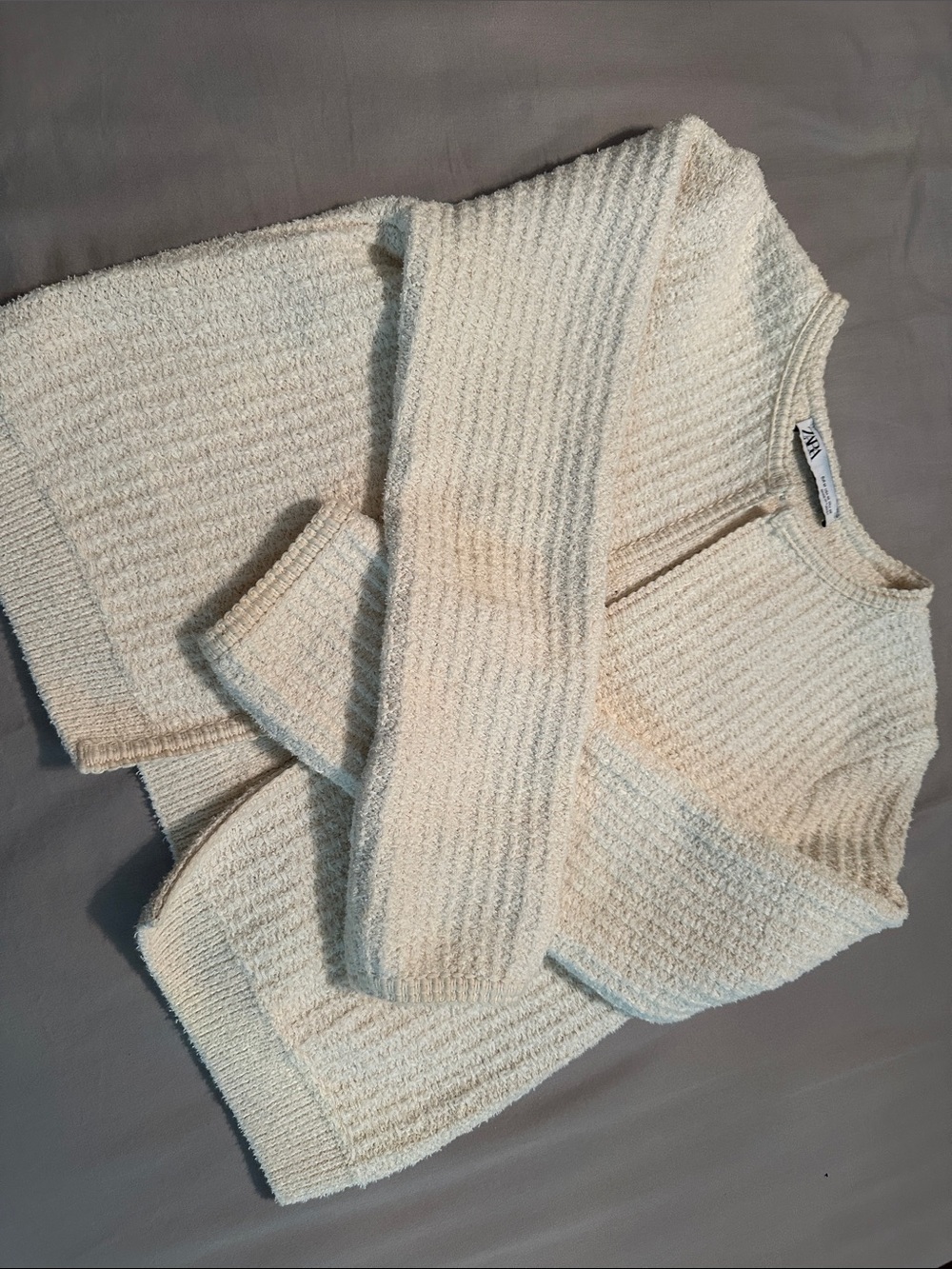 Zara Cream Knit Jacket